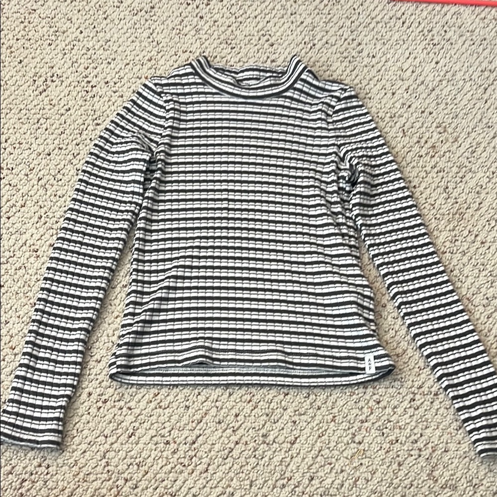 Abercrombie Kids Black and White Striped Tee